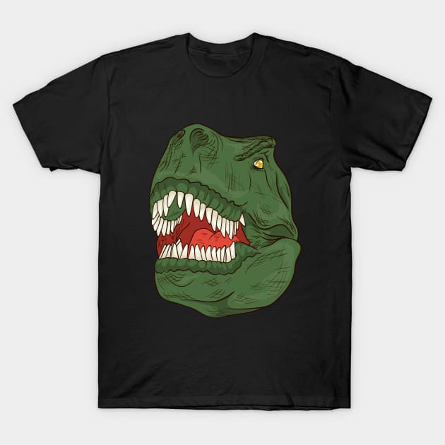 T-rex Head T-Shirt by CatsAreAmazing1